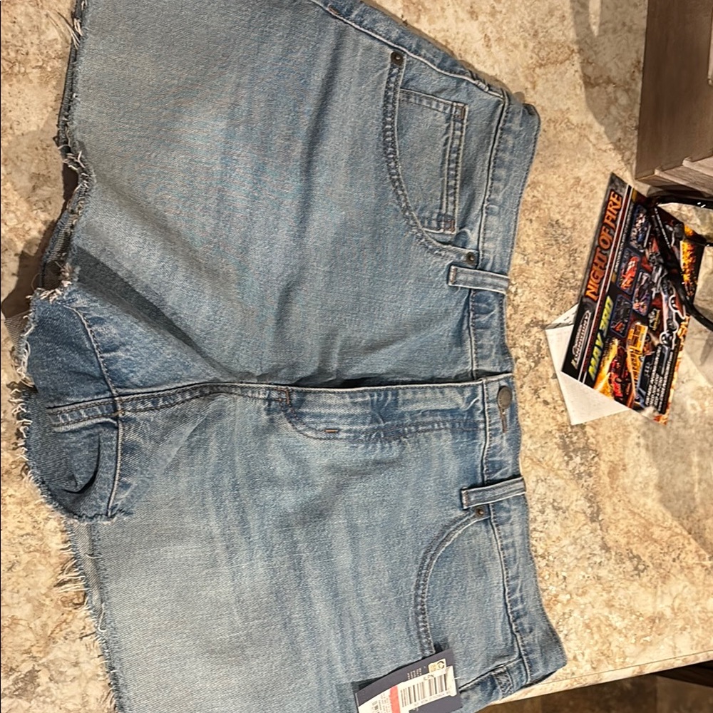 Blue Denim Cutoff Shorts